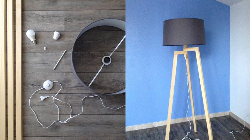 DIY Lampe trépied en bois style scandinave inspirée de Maison du Monde
