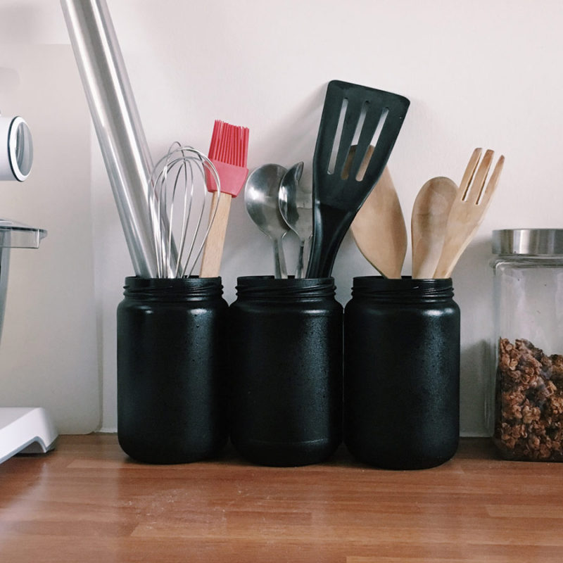 DIY De jolis pots à ustensiles de cuisine