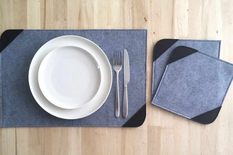 DIY Set de table et dessous de plat en feutrine